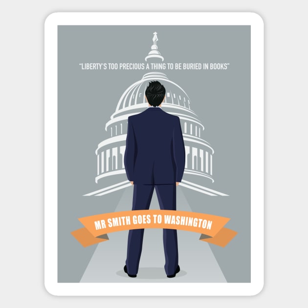 Mr Smith Goes To Washington - Alternative Movie Poster Sticker by MoviePosterBoy